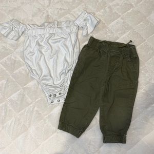 Baby Girl 12m Off Shoulder Outfit